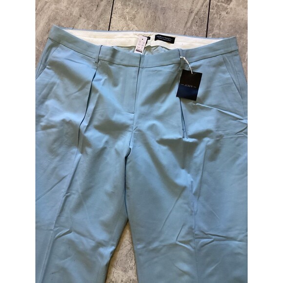 J. Crew Mid Rise Portia Pant in Italian Stretch Merino Wool Blend Blue Breeze 22 - Picture 3 of 8